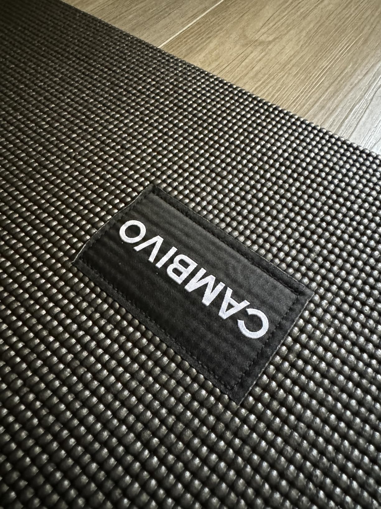 CAMBIVO Extra Long Wide Yoga Mat, Thick PVC Workout Mat | For tall and plus-size, cushioned PVC with non-slip bottom, for home gym pilates barefoot and bodyweight training customer photo 2