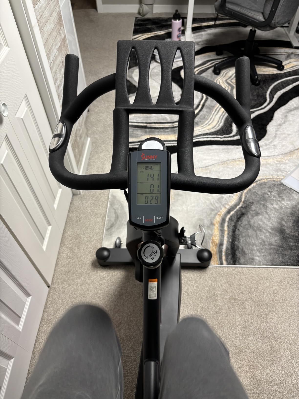 Sunny Health & Fitness Magnetic Exercise Bike for Indoor Cycling customer photo 1