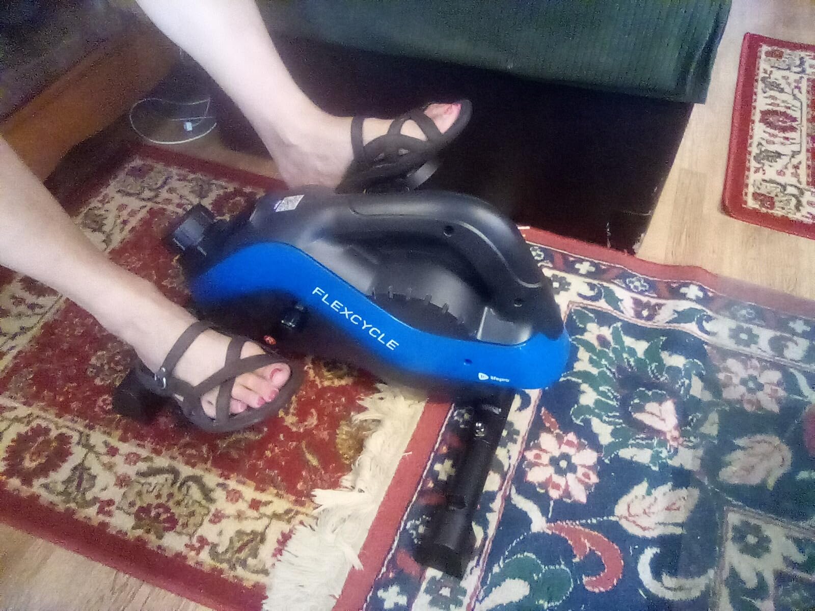 Lifepro Flexcycle Under Desk Elliptical-Pedal Exerciser for Seniors | 8 resistance levels, Bluetooth LCD tracker, non-slip pedals & resistance bands, portable carry handle for home workout. customer photo 2