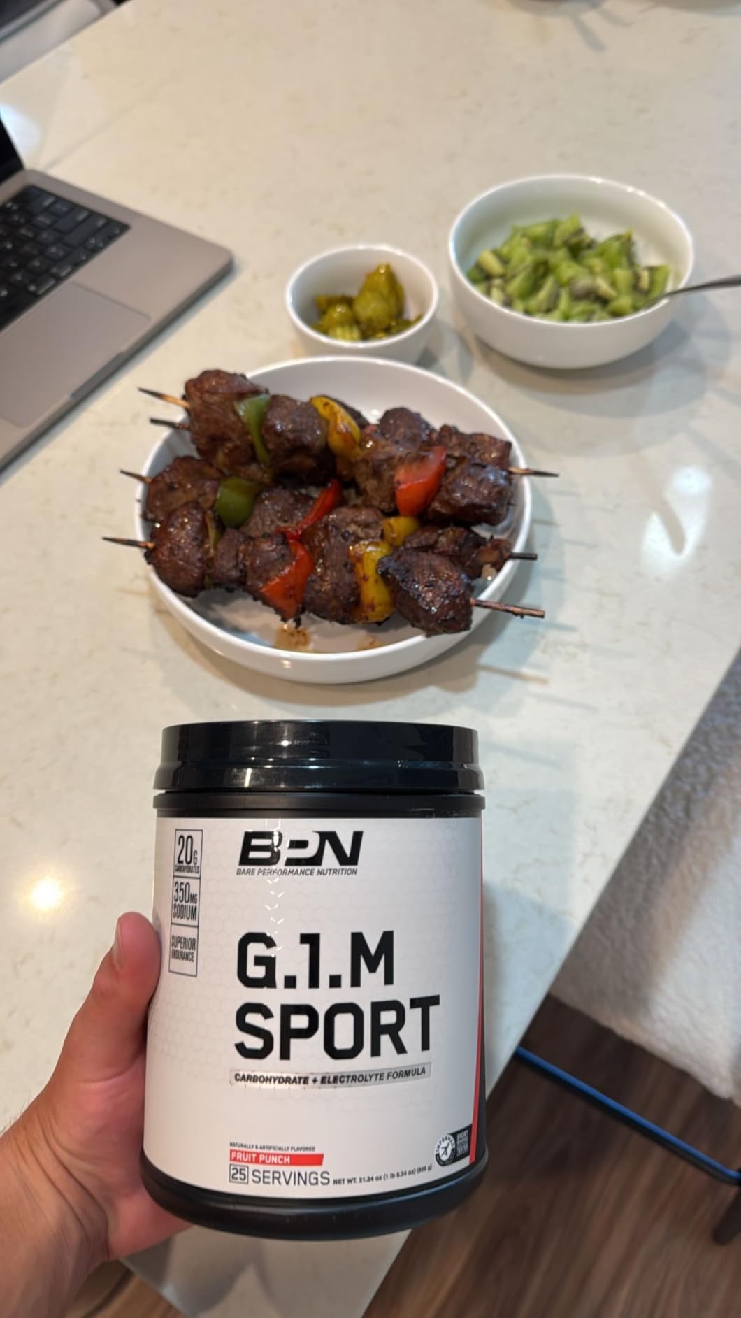 BARE PERFORMANCE NUTRITION BPN G.1.M Go One More Sport, Endurance Training Fuel, Superior Carbohydrate & Electrolytes Powder Formula, Reduce Fatigue, Fruit Punch, 25 Servings customer photo 2
