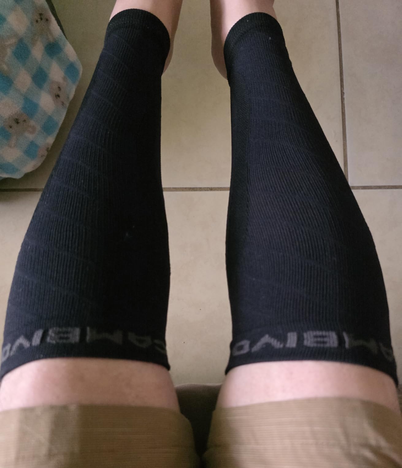 CAMBIVO Calf Compression Sleeve 3 Pairs Footless Compression Socks Running | Leg Sleeves for Men & Women, 15-20mmHg, Shin Splints Relief & Recovery, Fitness, Cycling, Varicose Veins, Travel, Nurse customer photo 1