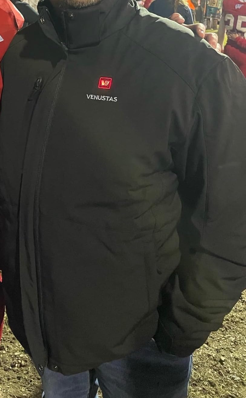 Venustas Men's Waterproof Heated Jacket with Battery & Detachable Hood customer photo 1