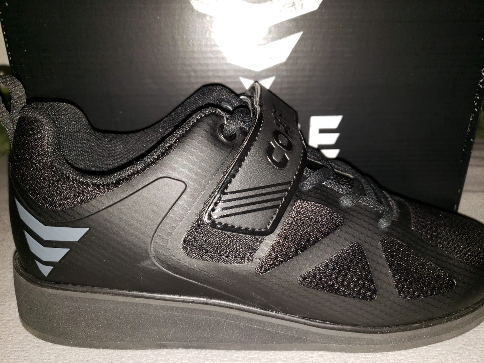 CORE Weightlifting Shoes - Squat Shoes for Powerlifting, Deadlifting, Crosstraining, Olympic Lifting and Gym - Men and Women - Strap and Lace-Up Design with Non-Slip Sole & 0.67 inch Heel customer photo 2