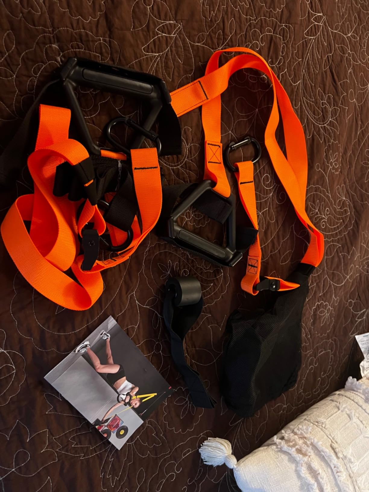 Moulyan Bodyweight Resistance Training Straps,Training straps Complete Home Gym Fitness Trainer kit for Full-Body Workout Easy Setup Gym Home Outdoors customer photo 2