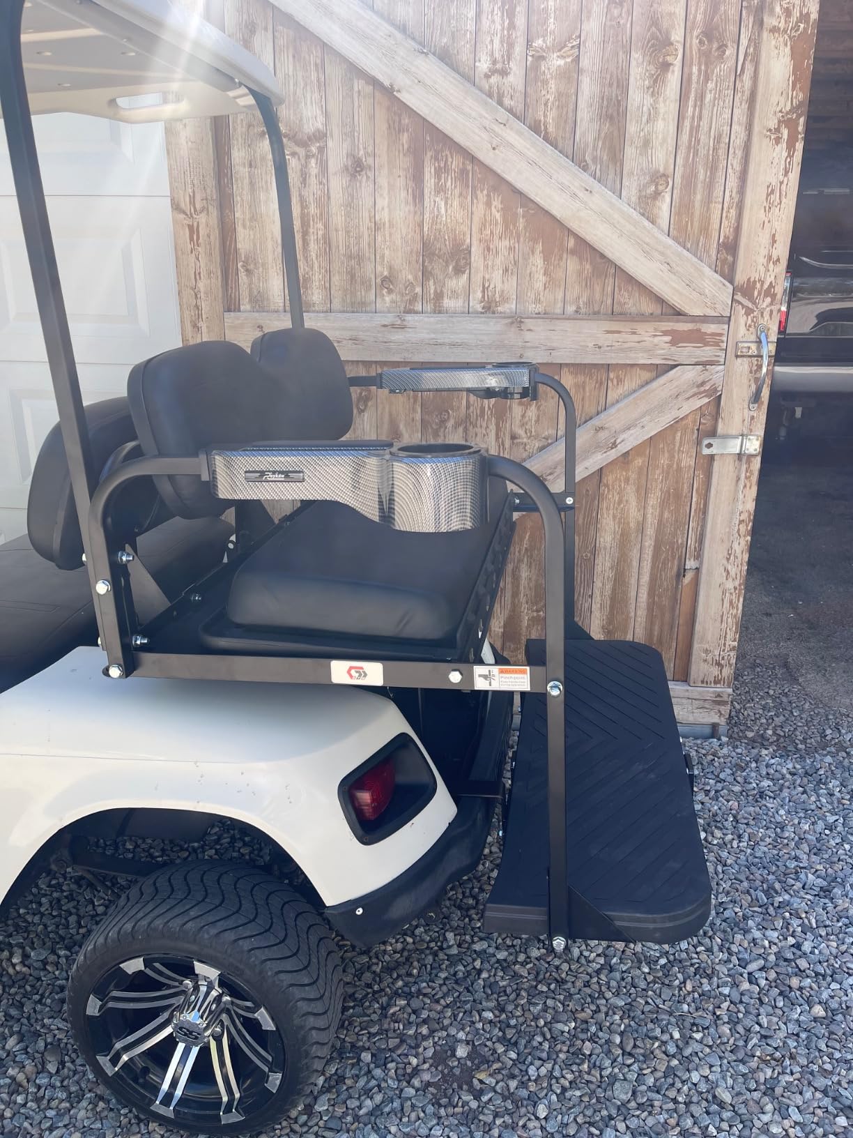 GTW MACH3 EZGO TXT Golf Cart Rear Flip Seat Kit with Steel Frame | Compatible with 1995 & Up E-Z-GO TXT/Valor/Freedom TXT / T48 Models customer photo 2