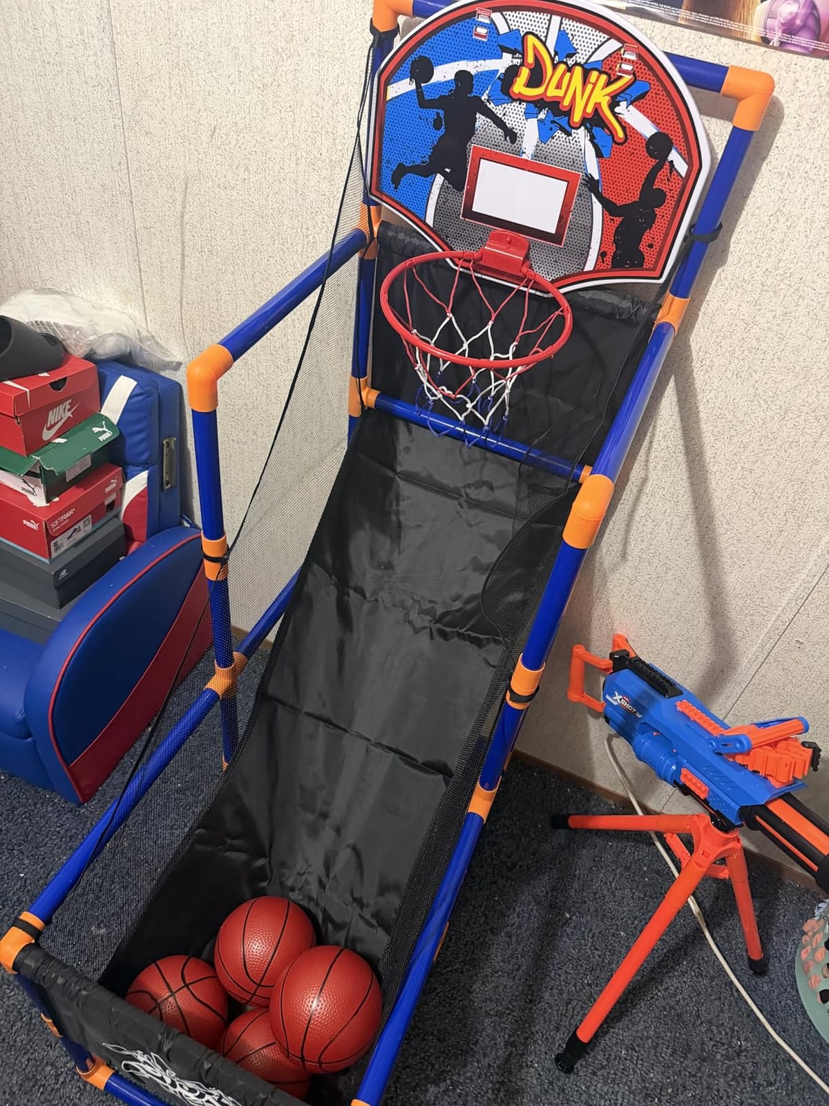 JOYIN Arcade Basketball Game Set with 4 Balls and Hoop for Kids 3+ Indoor Outdoor Sport Play customer photo 2