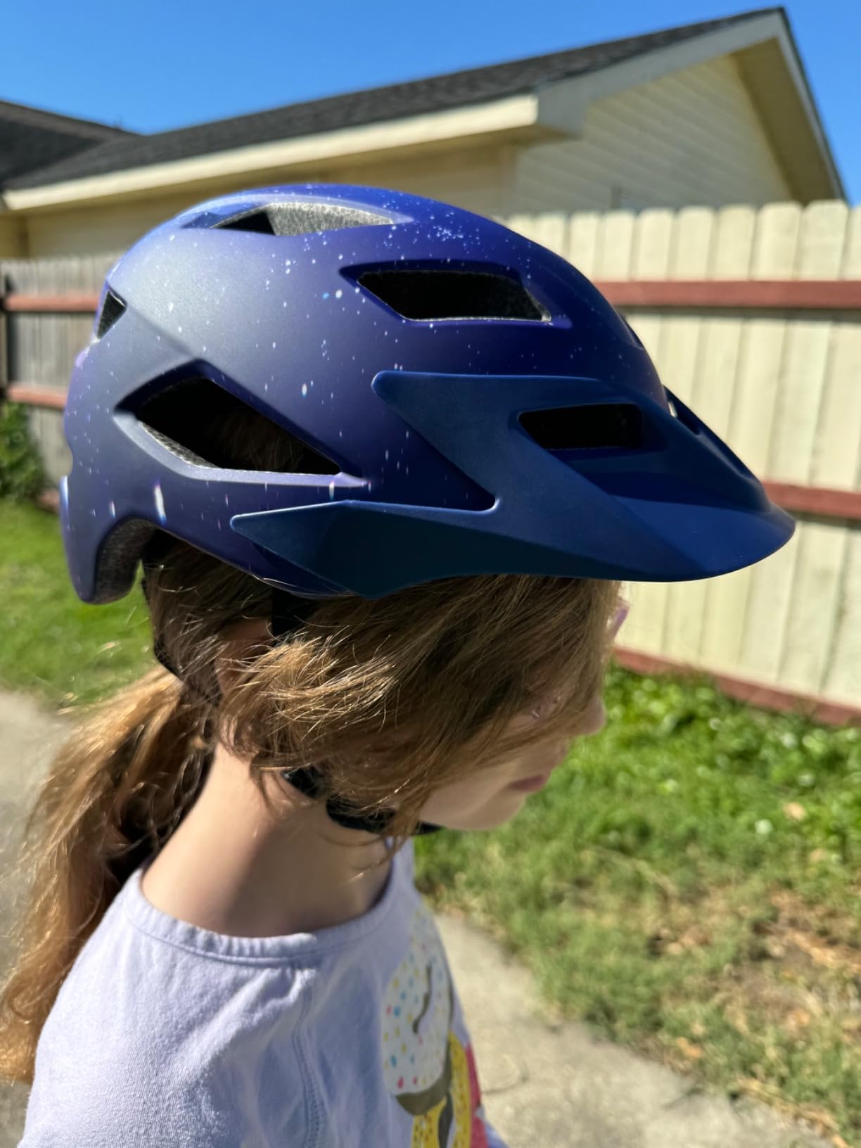 Kids Helmet, SIFVO Kids Bike Helmet Boys and Girls Bike Helmet with Cool Visor Helmet for Kids 5-14, Adjustable & Lightweight 50-57cm customer photo 2