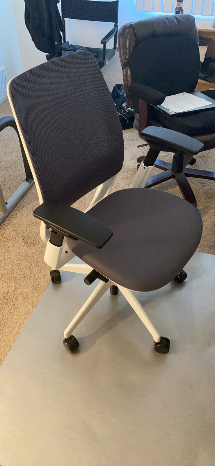 Steelcase Series 2 Office Chair - Ergonomic Work Chair with Wheels for Carpet - with Back Support, Weight-Activated Adjustment & Arm Support - Adjustable Rolling Chairs for Desk - Licorice customer photo 1