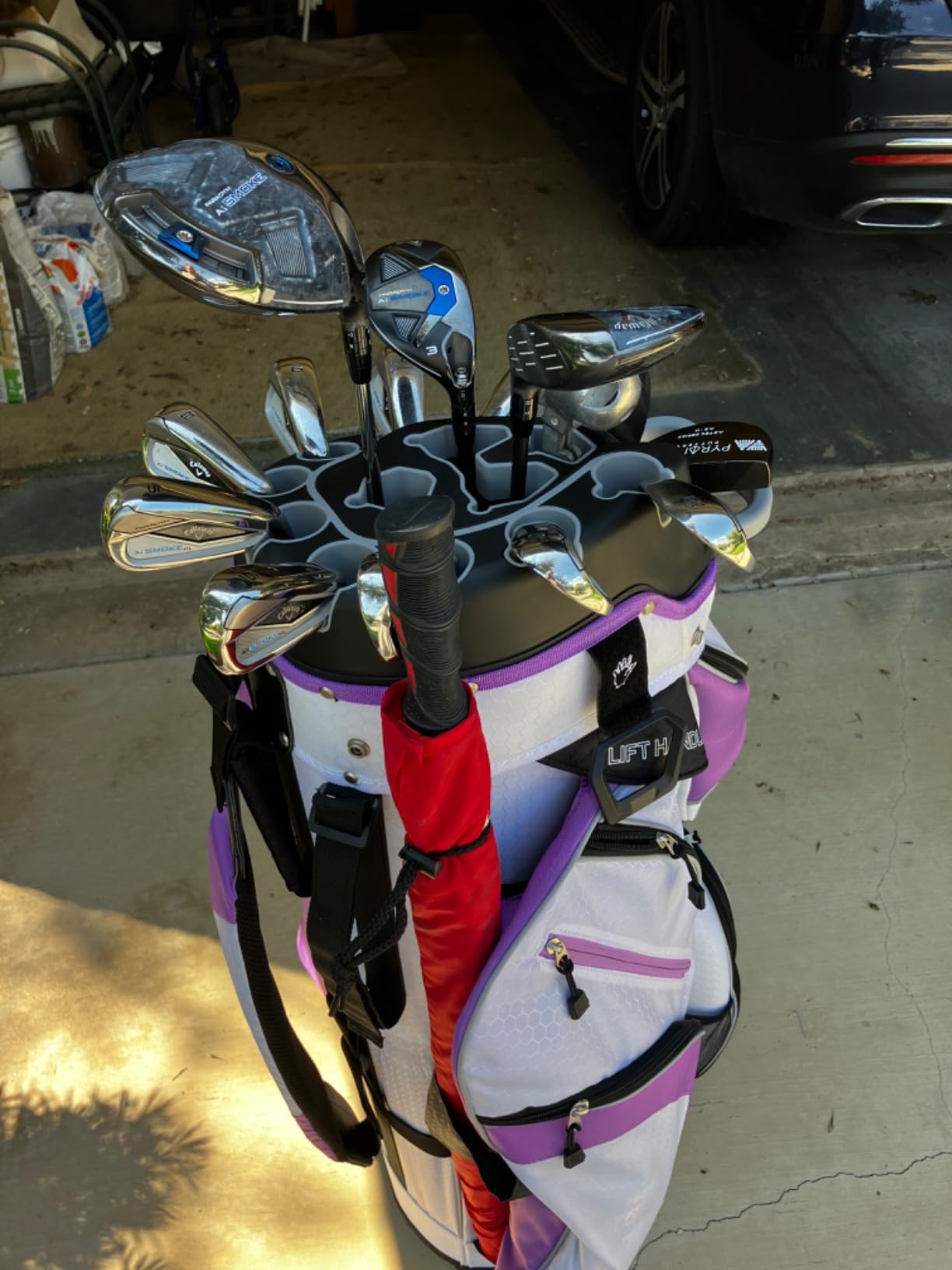 Founders Club 3rd Generation Club Lock Organizer Golf Cart Bag with 14 Way Anti Rattle Divider Top customer photo 1