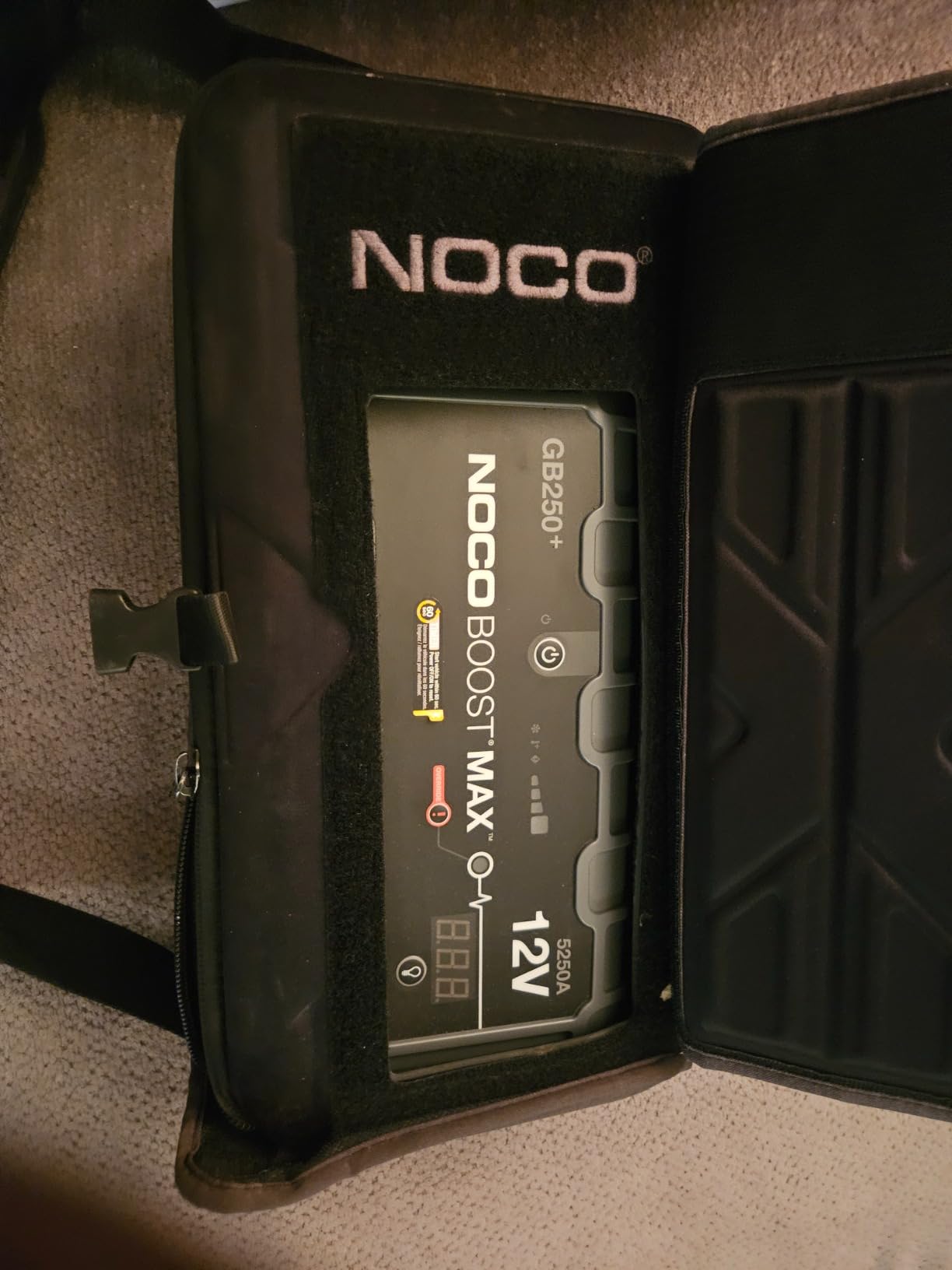 NOCO Boost Max GB250: 5250A UltraSafe Jump Starter - 12V Lithium Battery Booster Pack, Portable Jump Box, Power Bank & Jumper Cables - for 16L Gas and Diesel Engines customer photo 2