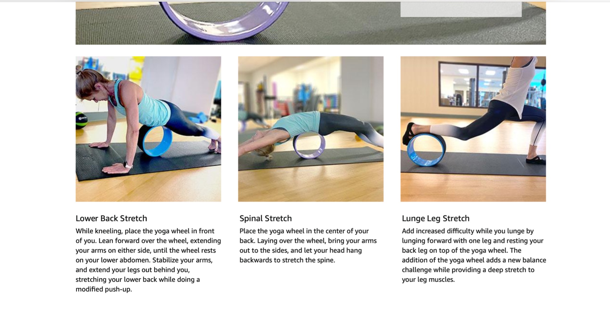 Body Sport Yoga Wheel, 5 in. x 12.6 in. - Yoga Fitness Equipment - Cushioned Back Roller and Stretcher - Companion Accessory for Stretching and Flexibility - Yoga Pose Support Aid customer photo 1
