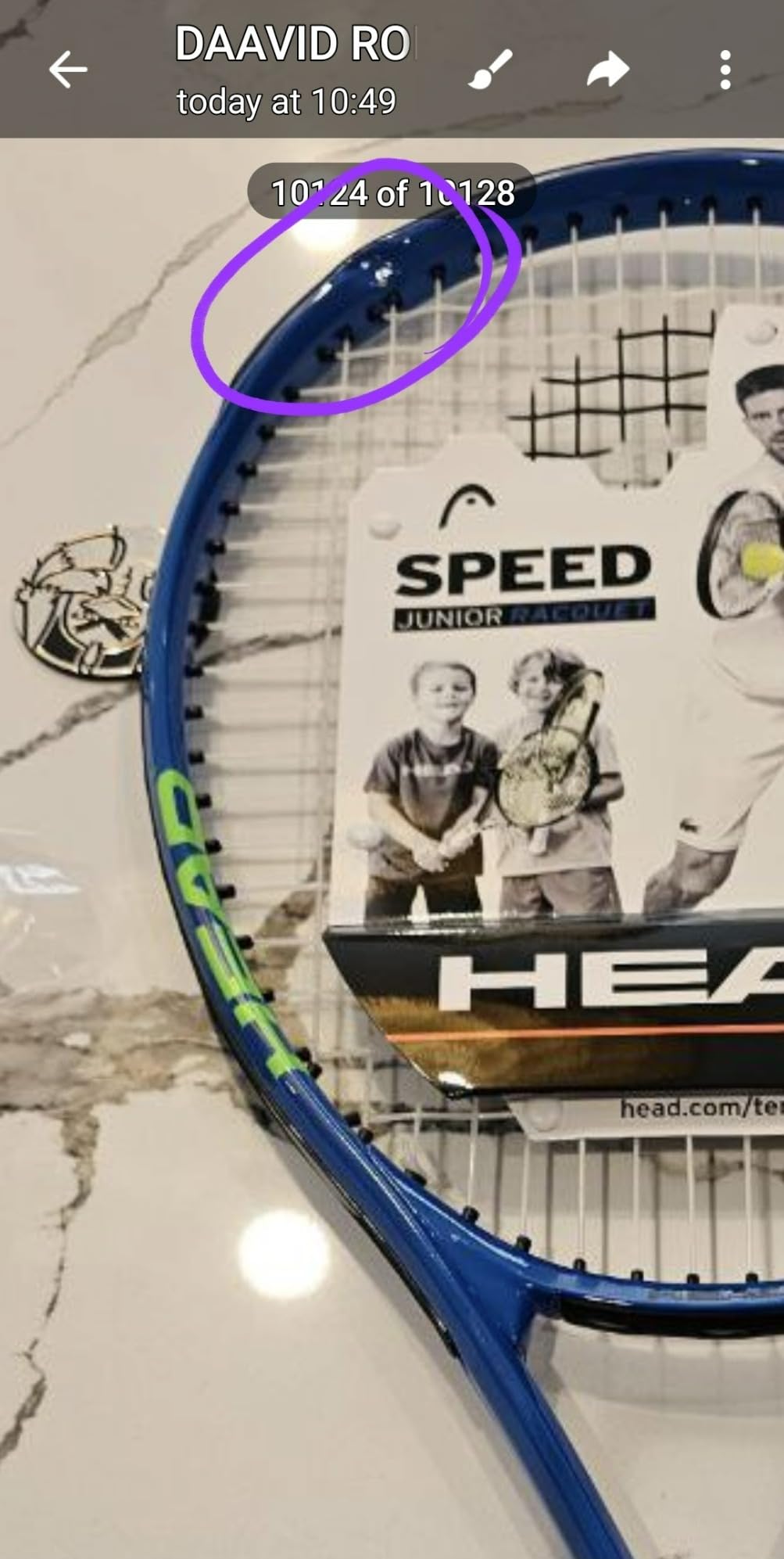 HEAD Speed 25 Junior Tennis Racquet, Blue (SIOC) | Pre-Strung, Ages 8-11 customer photo 2