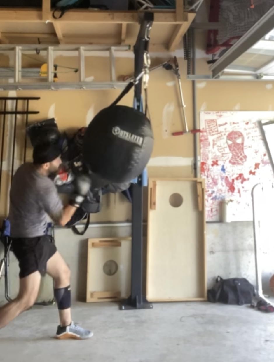 OutSlayer Wrecking Ball Heavy Bag 70 Lb - Boxing, MMA, Muay Thai Training - Custom Colors - Unfilled/Soft/Filled - USA Made customer photo 2