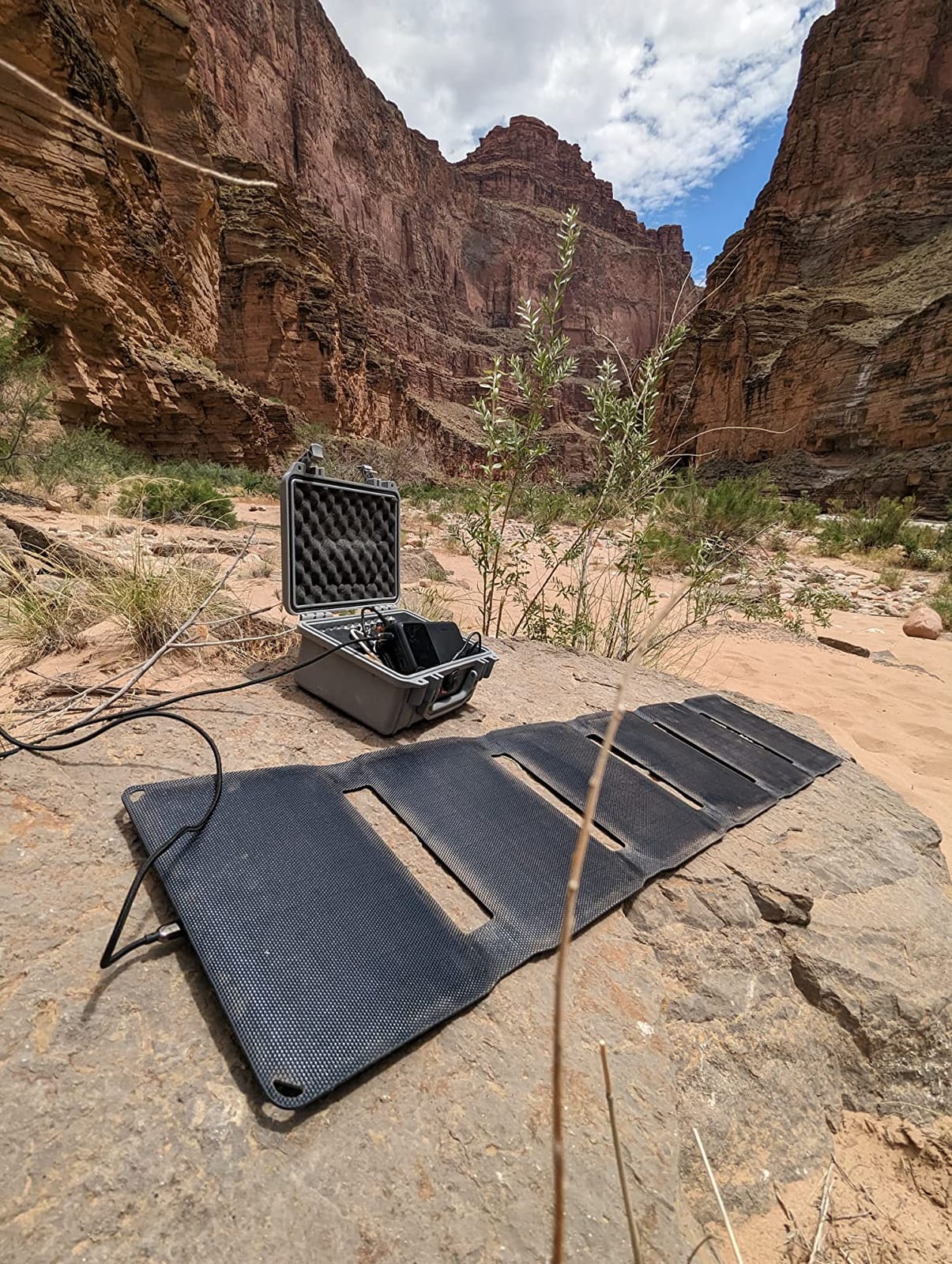 FlexSolar 40W Foldable Solar Panel Charger, USB-C USB-A & DC Outputs | Waterproof portable solar charger for camping, hiking, backpacking; works with phones, power banks and tablets customer photo 1