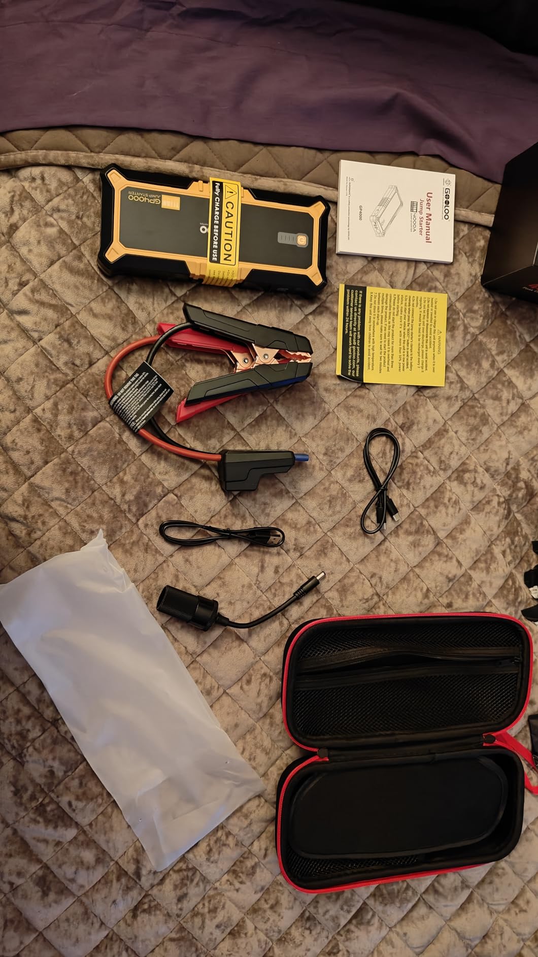 GOOLOO GP4000 Jump Starter - 4000A 12V Car Battery Jumper Starter Portable | SuperSafe Lithium Jump Box - Auto Battery Booster Power Pack - Spark-Proof - LED Light - For All Gas & 10 Diesel Engines customer photo 2