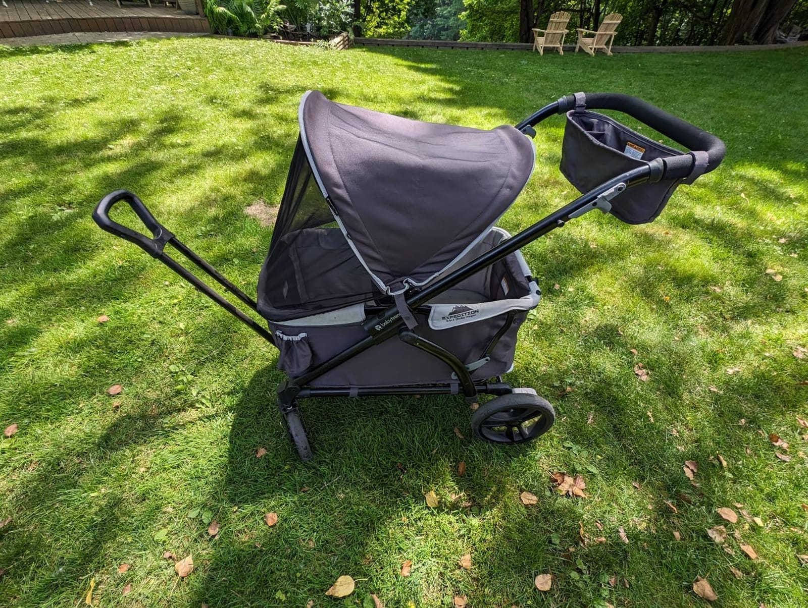 Baby Trend Expedition 2-in-1 Push/Pull Wagon with Canopy, Liberty Midnight customer photo 2