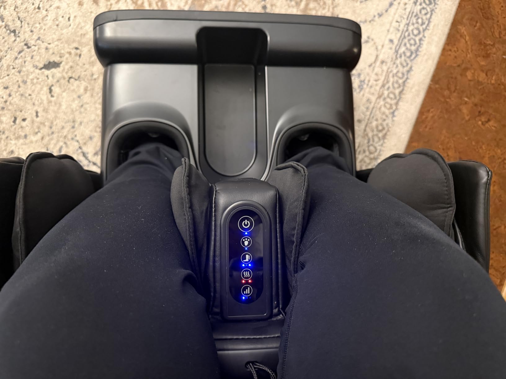 Foot & Calf Massager with Heat Shiatsu Compression Vibration, FSA Eligible | 2-in-1 Ottoman, 2 Heat Levels, 4-Level Compression, 2 Leg Modes, for Plantar Fasciitis Neuropathy, Up to Size 13 customer photo 1