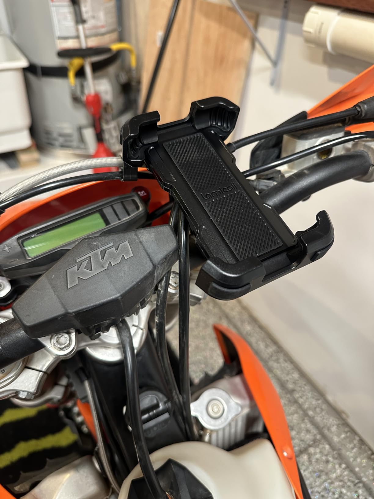 Lamicall Motorcycle Bike Phone Holder with Upgrade Quick Install Bar Clip | Metal Lock Bicycle Phone Mount, Scooter Phone Holder, Cell Phone Clamp for iPhone, Galaxy, 4.7-6.8