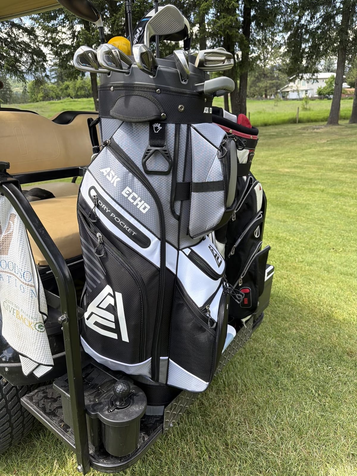 ASK ECHO T-Lock Golf Cart Bag, Quiet 14-Way Full-Length Divider | Keeps every club protected, organized and easy to access.Smart pocket layout keeps every essential within easy reach customer photo 1