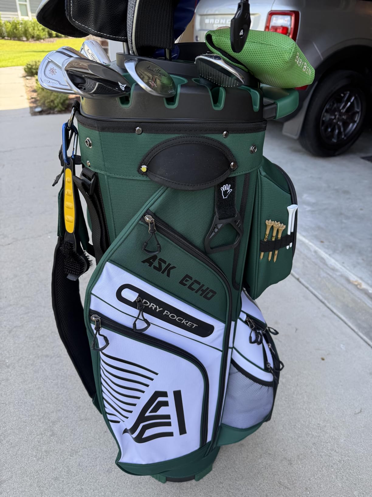 ASK ECHO T-Lock Golf Cart Bag, Quiet 14-Way Full-Length Divider | Keeps every club protected, organized and easy to access customer photo 1