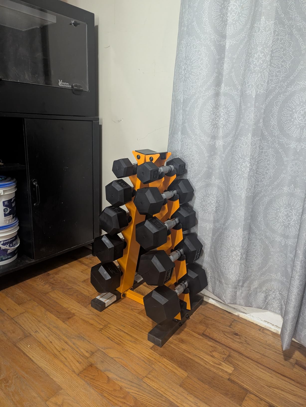 CAP Barbell 150 LB Coated Hex Dumbbell Weight Set with Vertical Rack | Multiple Options customer photo 2