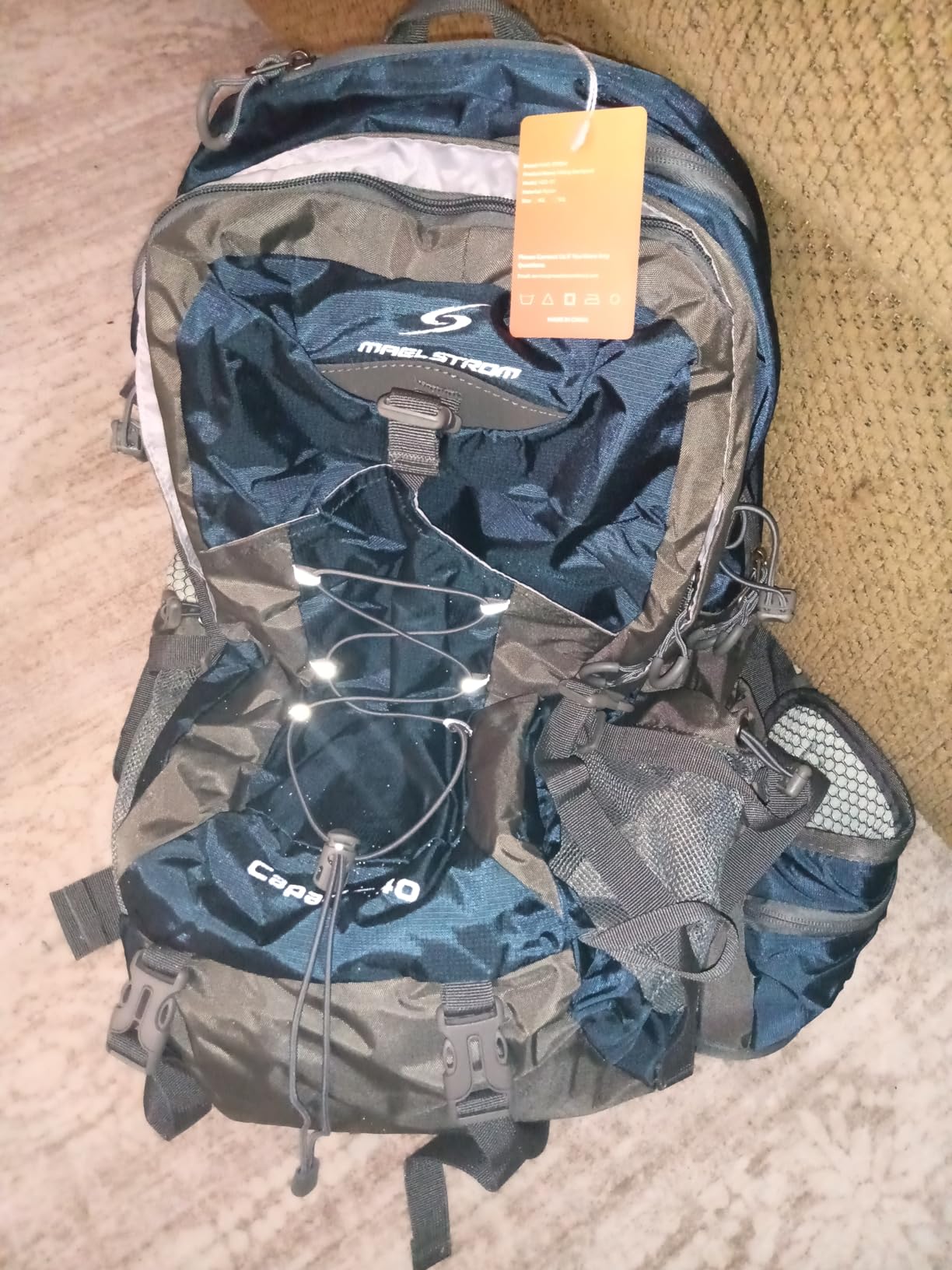 Maelstrom 40L Hiking Backpack, Lightweight Camping Daypack with Rain Cover | Water-Resistant Rip-Stop Nylon, Wet/Dry Separation, Multi-Pockets, Survival Whistle customer photo 2