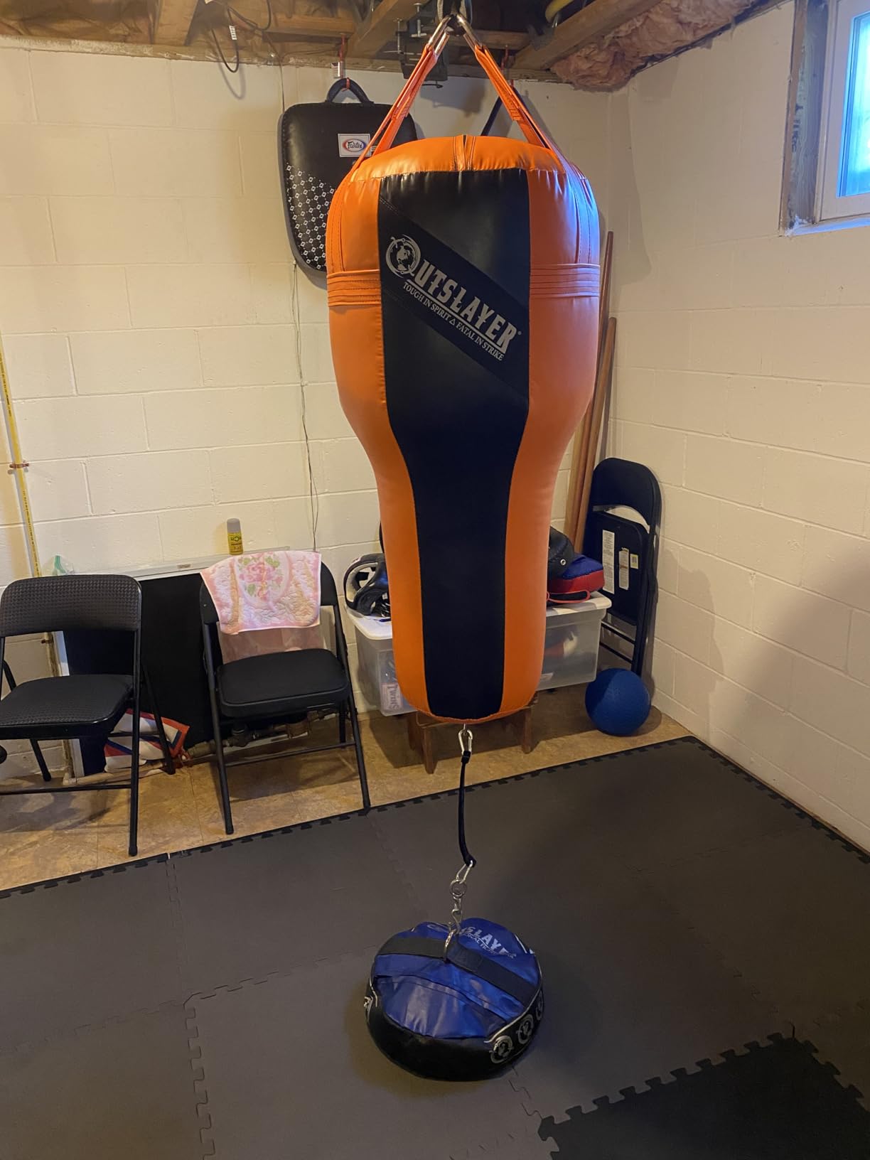Angle Uppercut Heavy Punching Bag for Boxing & MMA - Customizable Colors, Optional D-Ring, Unfilled/Soft Filled Choices - Made in USA customer photo 2