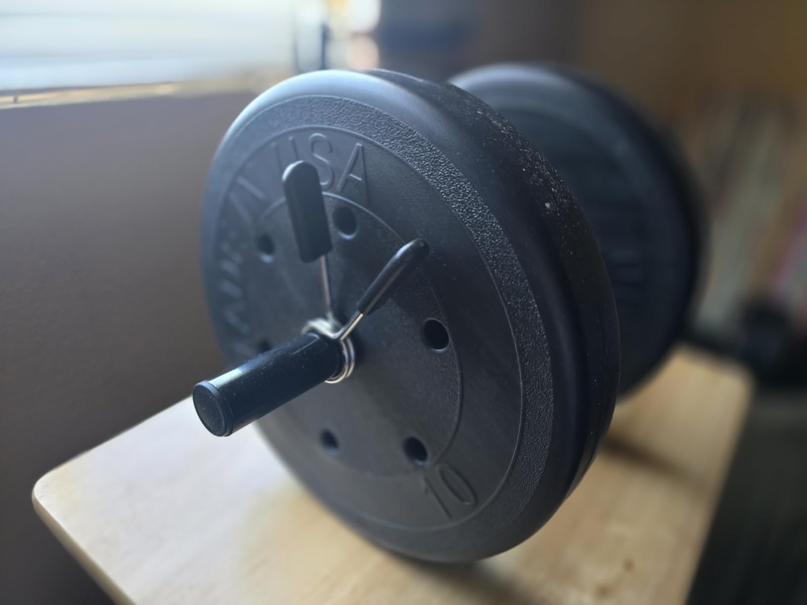 US Weight 105 Pound Weight Set with Barbell - Home Gym Workout Equipment customer photo 1