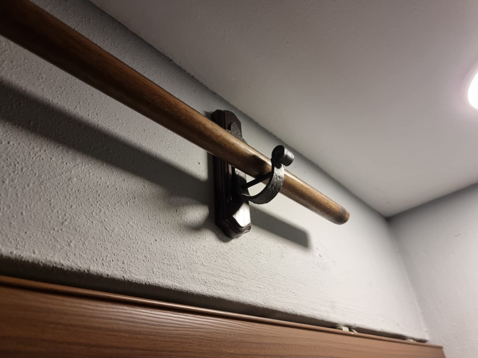 TESLYAR Gun Rack for Wall - Horizontal Gun Wall Mount with Metal Hooks - Rifle Rack Wall Mount - Shotgun Wall Mount - Wood Gun Holder for Wall Display - Stylish Indoor Gun Racks customer photo 2