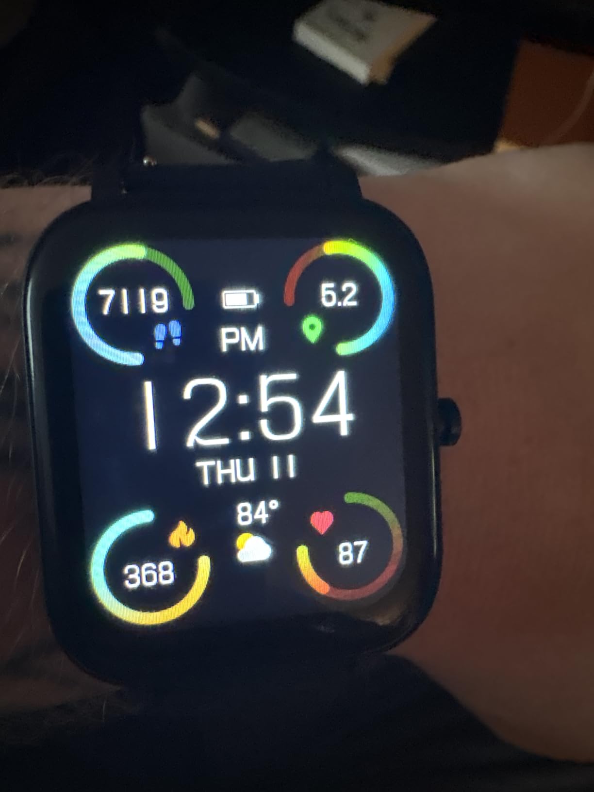 Smart Watch for Men Women Compatible with iPhone Samsung Android Phone 1.69 inch Full Touch Screen IP68 Waterproof Bluetooh Fitness Tracker Heart Rate/Sleep Monitor (Black) customer photo 2