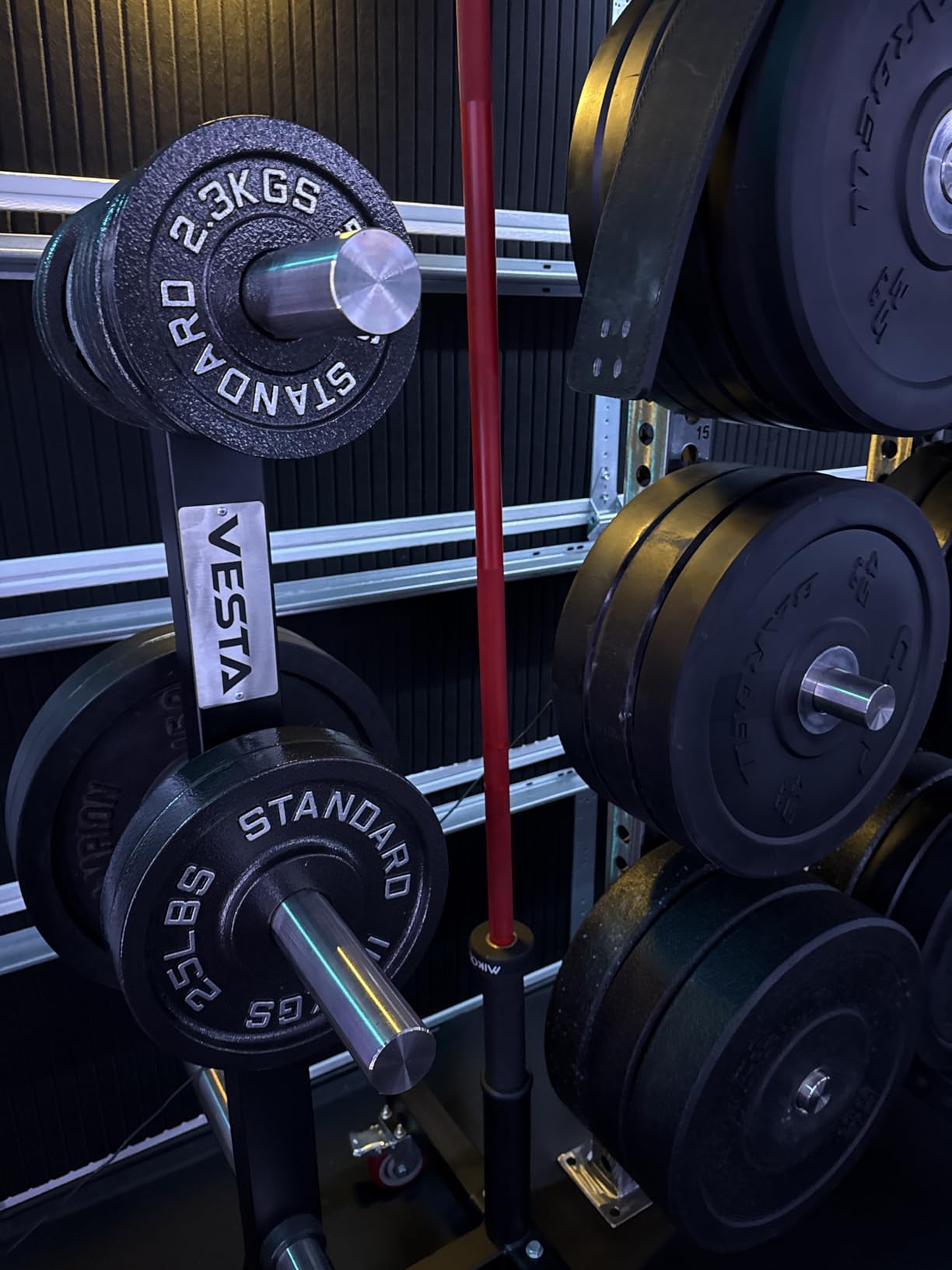Steel Olympic Plates 175LB Set - 2 inch Olympic Hammertone Coated 2x 2.5lb, 5lb, 10lb, 25lb, & 45lb customer photo 2