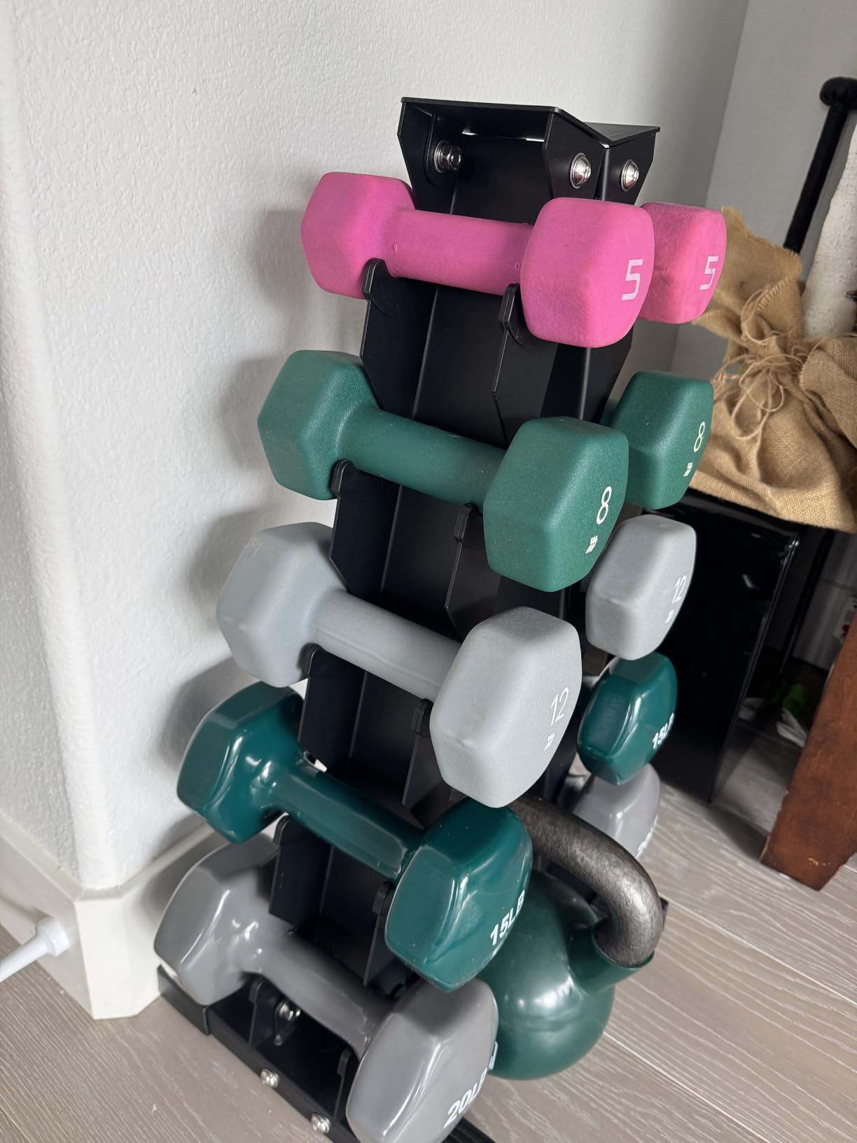 Dumbbell Rack Stand Only, Weight Rack for Dumbbells Compact A-Frame Home Gym Space Saver, 480/800 LBS Weight Capacity customer photo 2