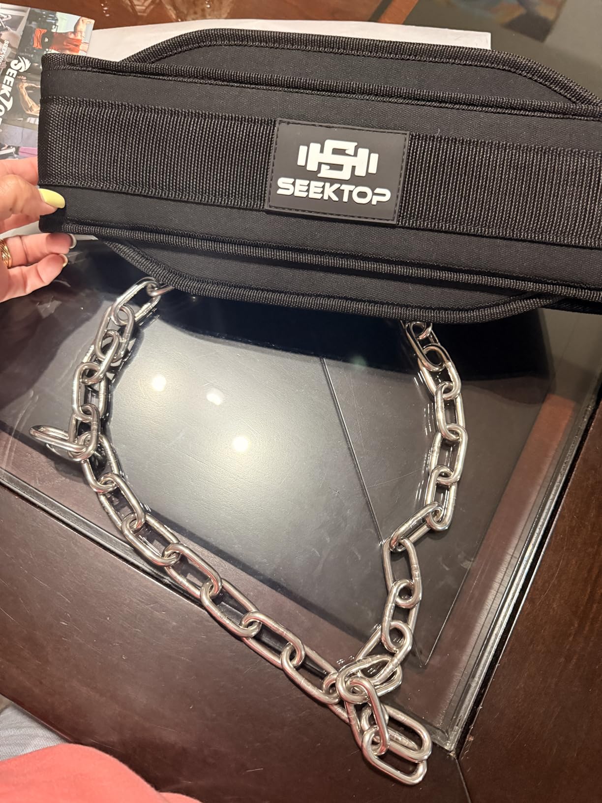Seektop Dip Belt With Chain for Weightlifting, Dips, Pull Ups and Squats customer photo 1