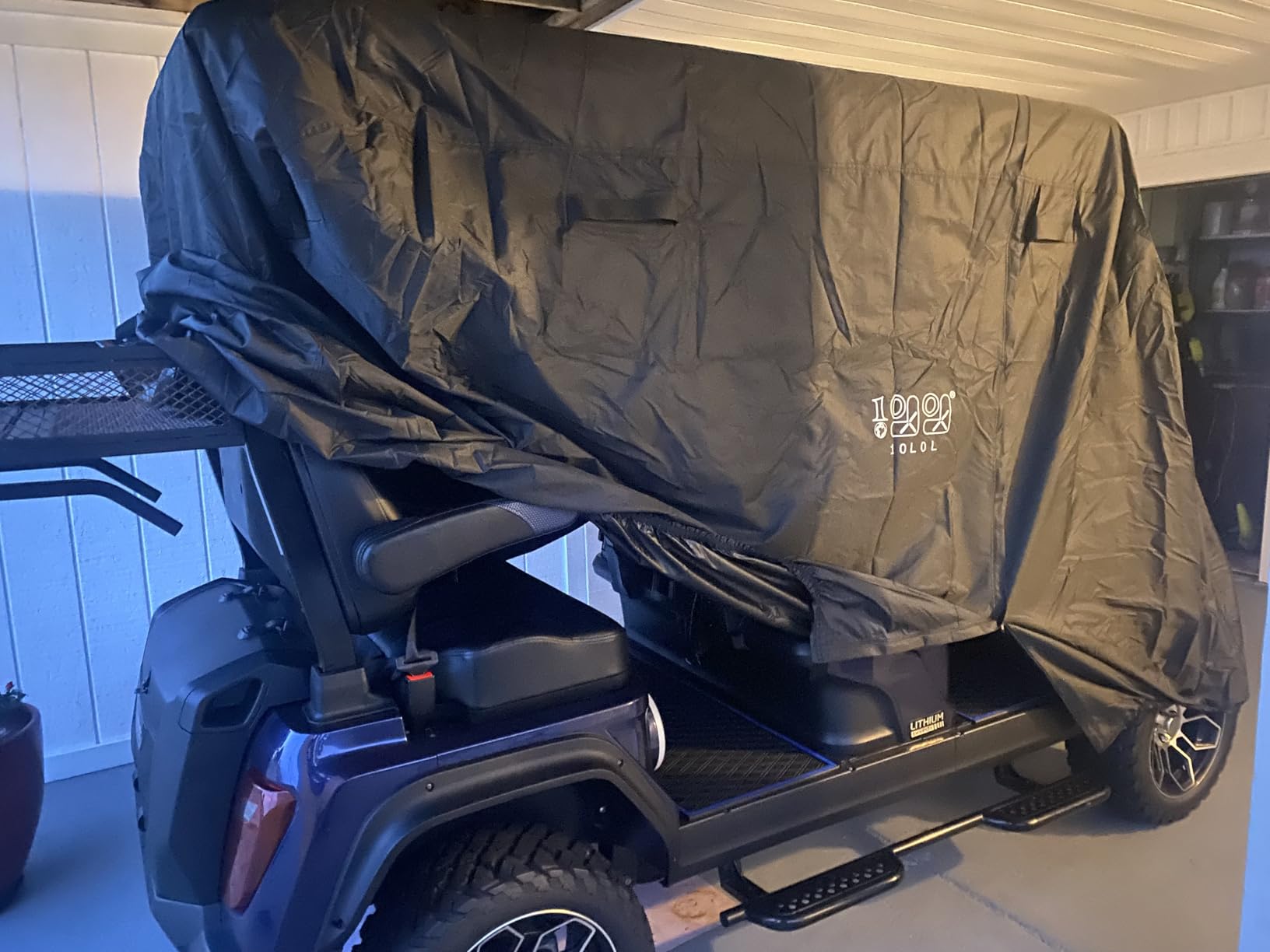 10L0L 650D Golf Cart Cover for 2/4/6 Passengers EZGO Club Car Yamaha | Heavy Duty Oxford Waterproof Covers, All Weather Outdoor Protection, 3 Zipper Doors, Windproof Strap Dustproof UV resistant customer photo 2