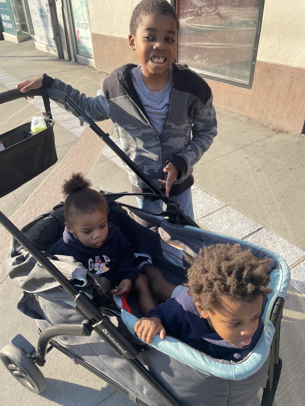 Baby Trend Expedition/Tour LTE 2-in-1 Stroller Wagon, Desert Blue | Storage & 3-Point Harness for Secure, Convenient Family Travel customer photo 1