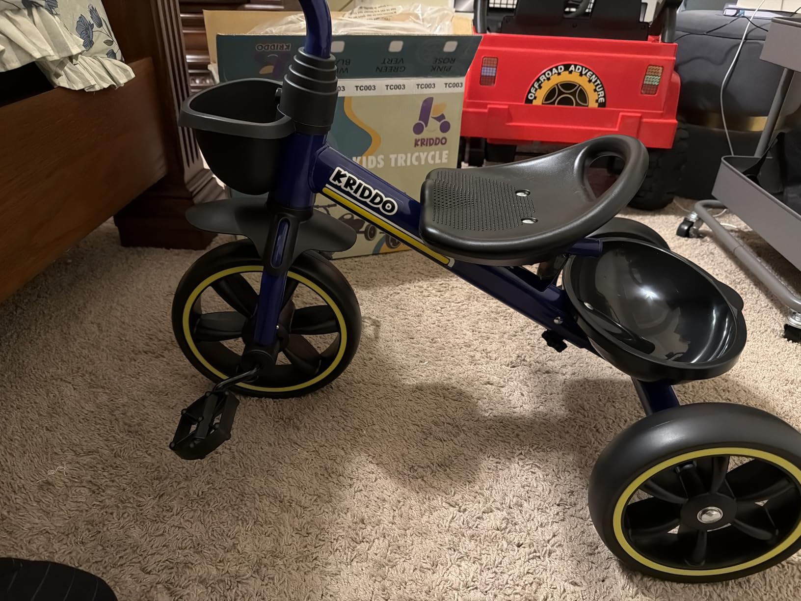 KRIDDO Toddler Tricycle for Toddlers Age 2-5, Tool-Free Trike | Tricycles for 3-5 Year Olds, Green, Easy to Assemble, 2 Year Old Boy Birthday Gift, Outdoor Toys customer photo 1