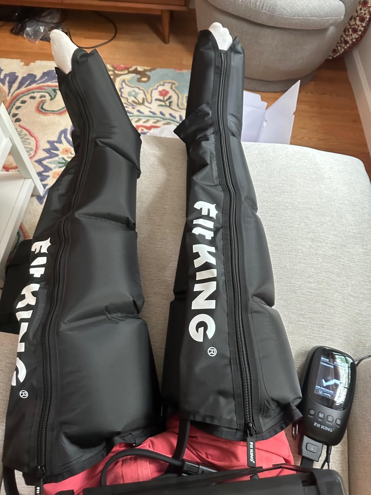 FIT KING Air Compression Recovery System, Full Leg Massager Boots (Medium) - Sequential Compression Device for Fast Recovery, Enhance Performance for Athletes, FSA-HSA customer photo 2