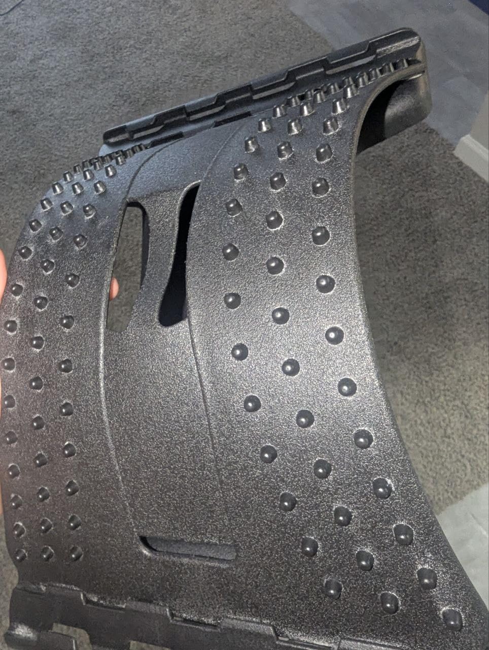 MINOLL Back Stretcher for Lower Back Pain Relief, Multiple Level Adjustable Arch Lumbar Back Cracker Board, Back Cracking Device, Back Massager for Scoliosis, Spine Decompression Support customer photo 2