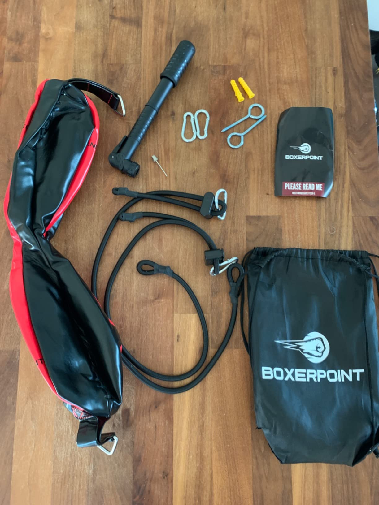 Boxerpoint Bag for Boxing - Premium Punching Bags - Durable PU Leather & Adjustable Cords Double Ended Punching Bag, Speed Bags for Adults, Boxing Equipment customer photo 2