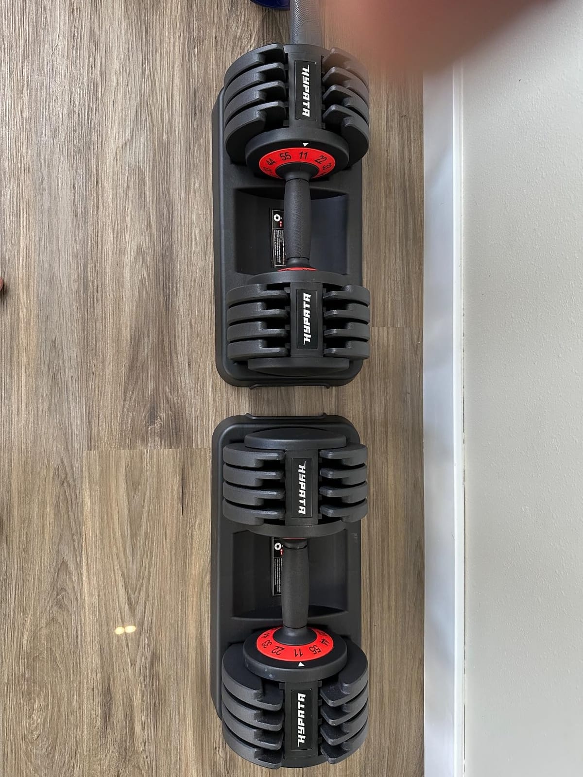 25/50/55 lbs Pair Adjustable Dumbbell Set, Adjust Dumbbell Weight for Exercises Pair Dumbbells for Men and Women in Home customer photo 2