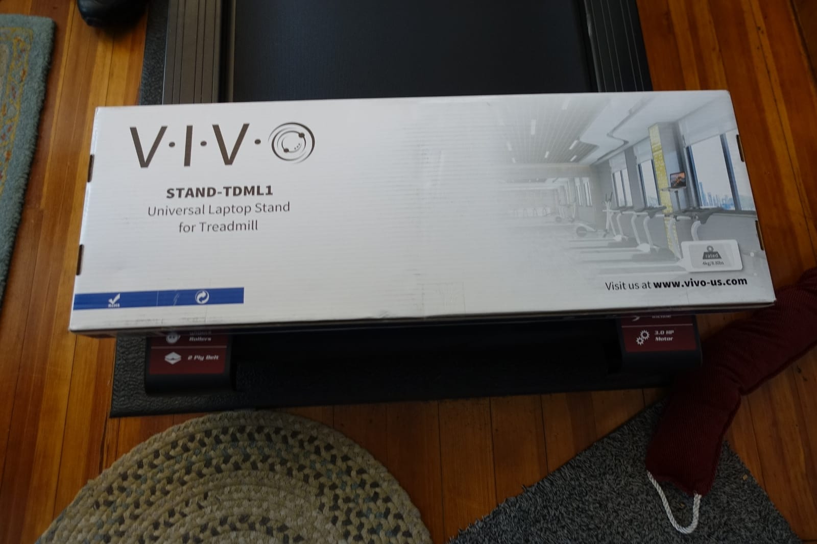 VIVO Universal Wooden Laptop Treadmill Desk, Adjustable Ergonomic Notebook Mount Stand for Treadmills, Includes Mouse Pad and Wrist Support, Stand-TDML4 customer photo 2
