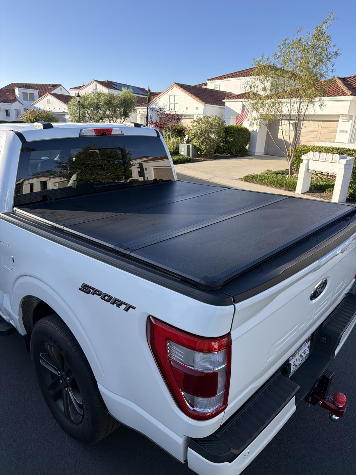Tutel Hard Shell Folding Truck Bed Tonneau Cover | Fits 2015-2026 Ford F150 5'5