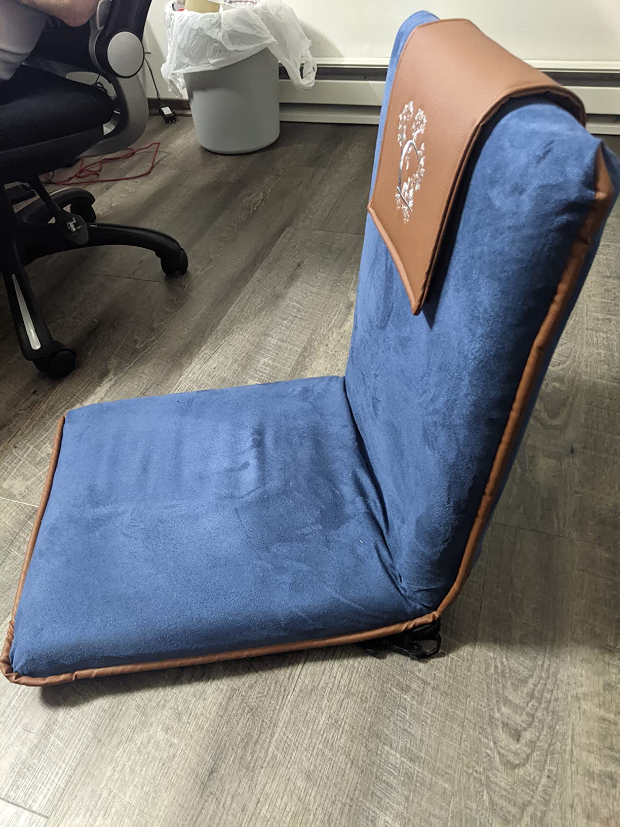 Adjustable Japanese Floor Chair with Back Support for Adults | Premium Meditation Chair for Seating, Yoga & Gaming -Folding Backjack Floor Chair with 6 Recline Positions, Thick Padding & Vegan Leather customer photo 1