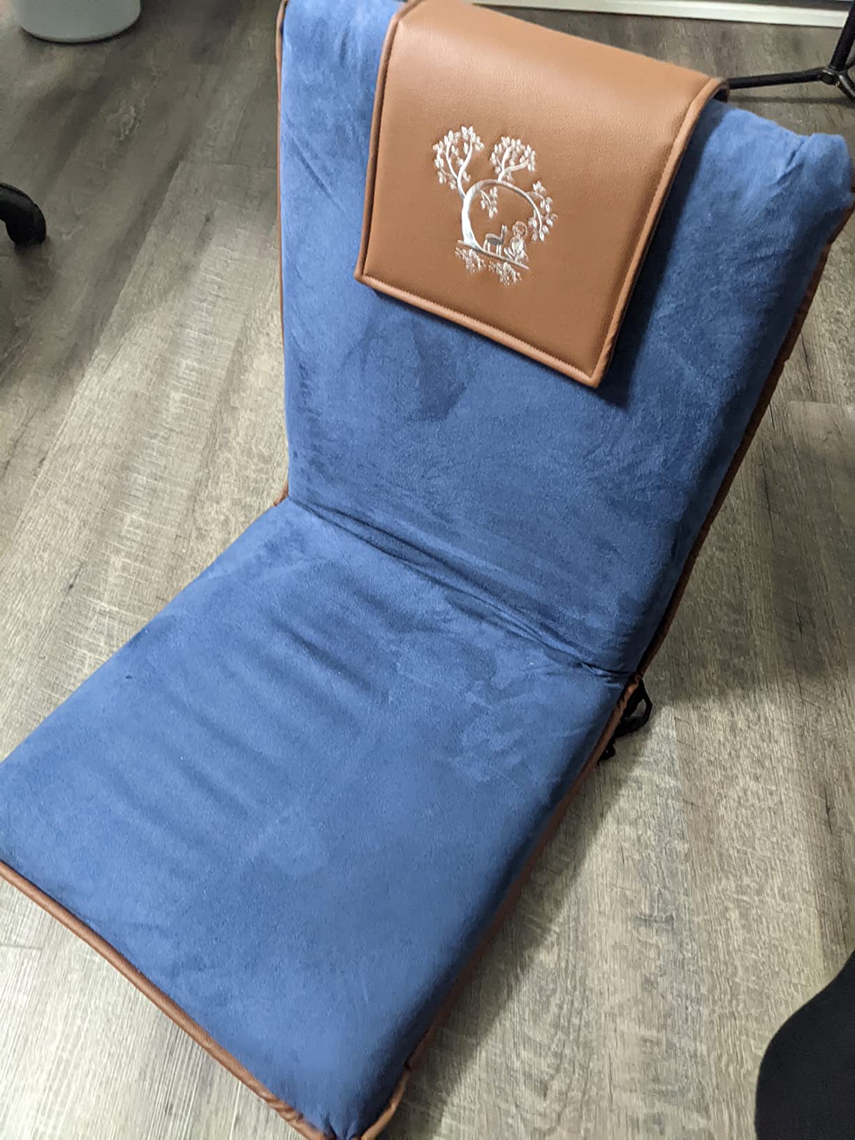 Adjustable Japanese Floor Chair with Back Support for Adults | Premium Meditation Chair for Seating, Yoga & Gaming -Folding Backjack Floor Chair with 6 Recline Positions, Thick Padding & Vegan Leather customer photo 2