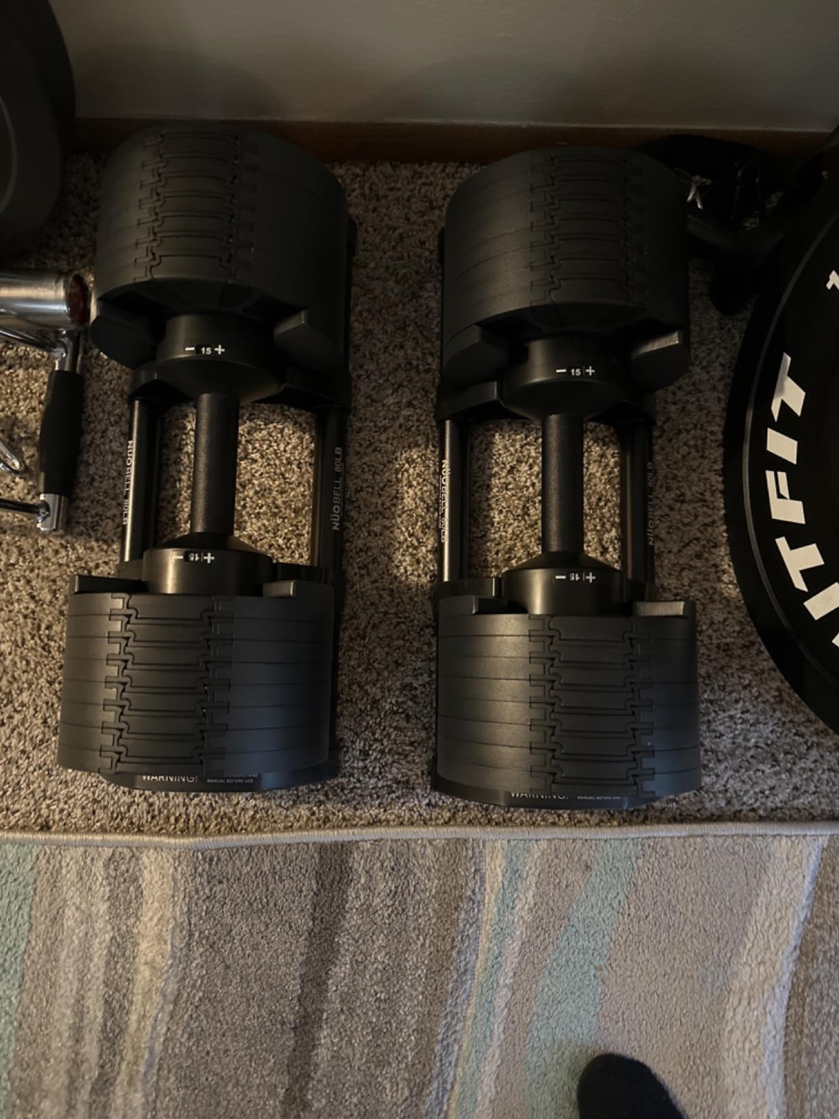Nuobell 580 Adjustable Dumbbells, 5-80 lb, Set of 2 Free Weights customer photo 2