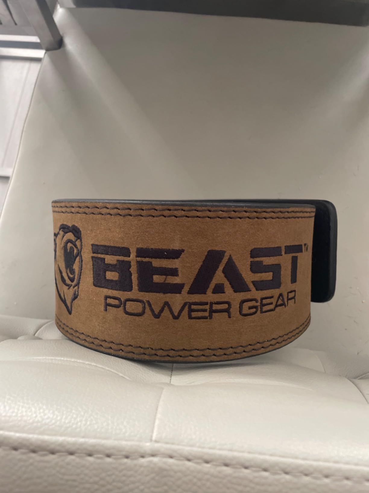 Beast Power Gear Weight Lifting Belt Lever Buckle 10MM 13MM Thick & 4 Inches Free Strap Weightlifting, Powerlifting, Deadlifts, Squats Men Women customer photo 1