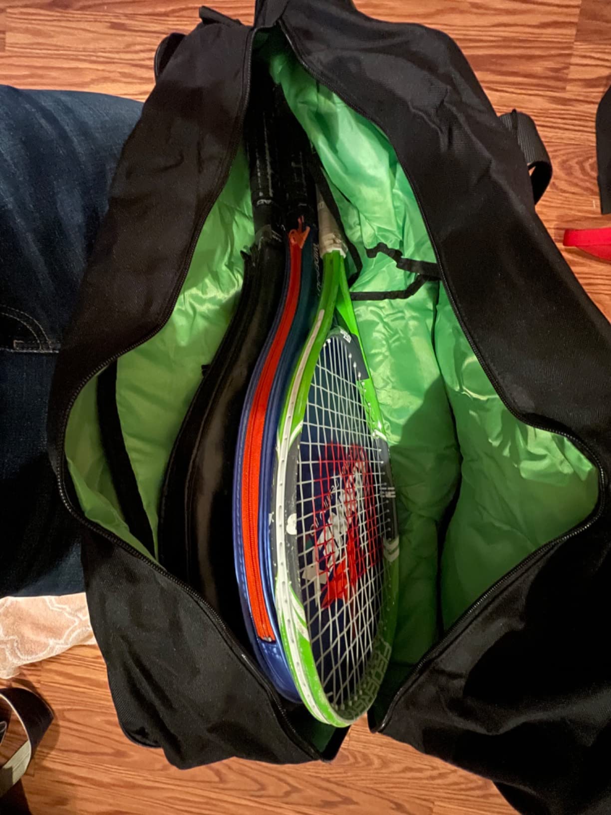 MATEIN Tennis Bag 6 Rackets, Large Racket Bag with Shoe Compartment, Cooler customer photo 2