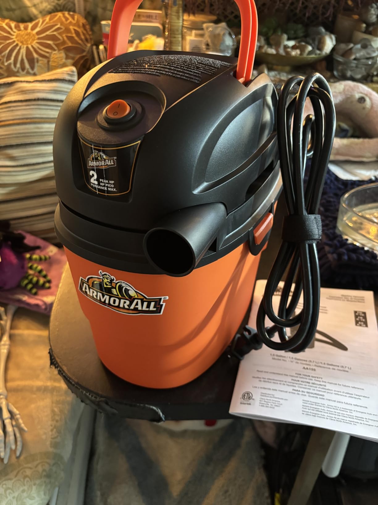 Armor All AA155 1.5-Gallon 2 Peak HP Portable Wet/Dry Vacuum, Orange customer photo 1