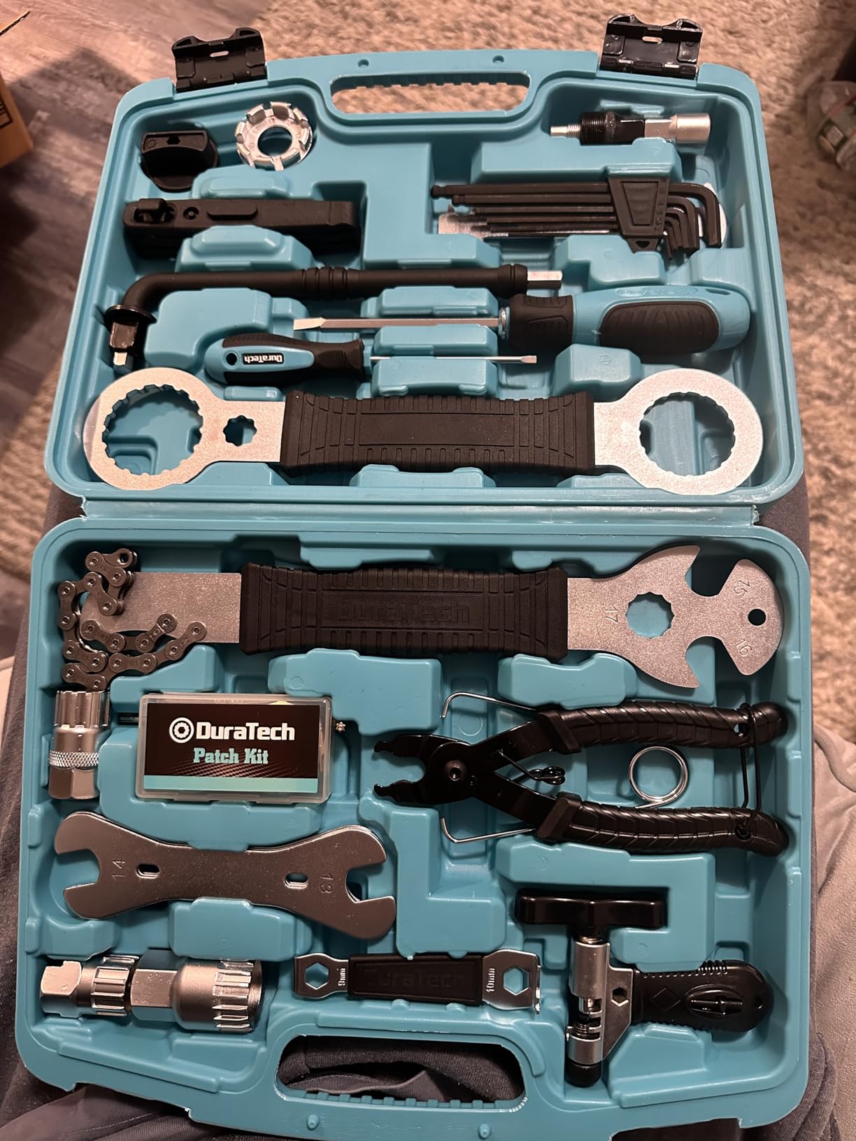 DURATECH 41 Pieces Bicycle Repair Tools, Bike Tools Kit with Storage Box | Mountain Bike Repair Tools, Chain Riveter, Tire Levers, Crank Puller customer photo 1