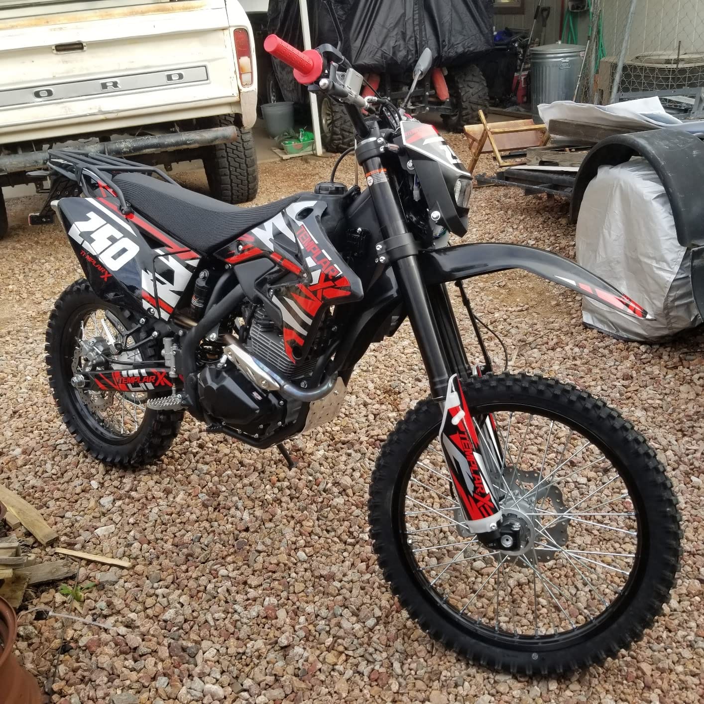 X-PRO Templar X 250cc 6 Speed Dirt Bike with Zongshen Engine Pit Bike Gas Dirt Bikes Adult Pitbike, Big 21